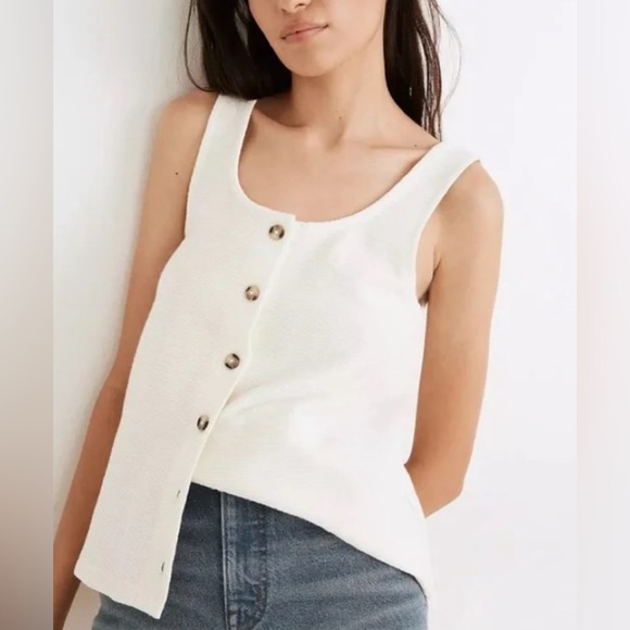Madewell Tops - Madewell Ottoman Jacquard Tank - Small - New!